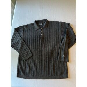 Greg Norman collection Mens Small Dark Gray merino wool blend Golf Sweater